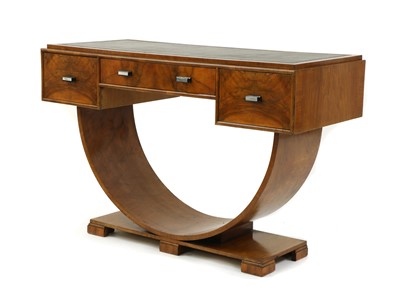 Lot 167 - An Art Deco walnut desk