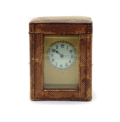 Lot 215 - A brass cased carriage clock