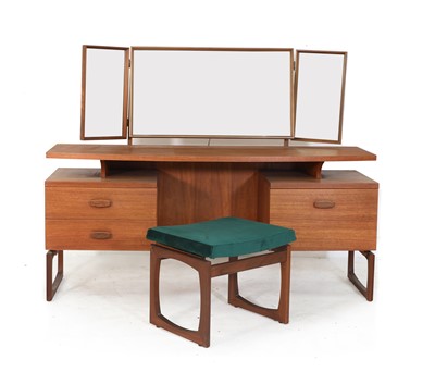 Lot 316 - G Plan 'Quadrille' teak dressing table and stool