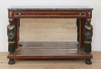 Lot 23 - A French Empire mahogany console table