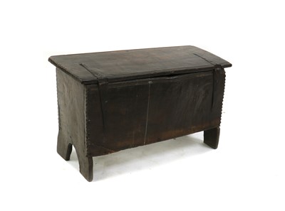Lot 436 - An oak plank coffer