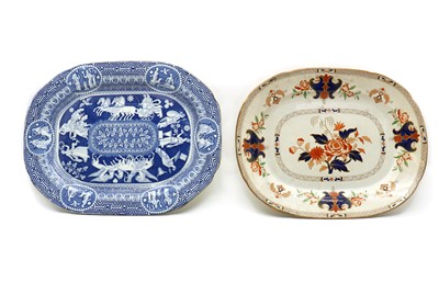 Lot 229 - A Victorian Herculaneum blue and white pottery serving dish