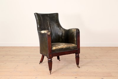 Lot 76 - A George IV mahogany library armchair