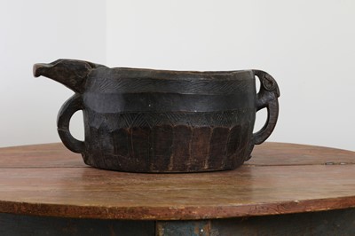 Lot 67 - An African tribal dugout wood pouring pan