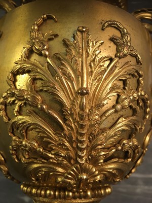 Lot 33 - A George III ormolu three-light candelabrum