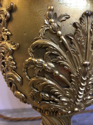 Lot 33 - A George III ormolu three-light candelabrum
