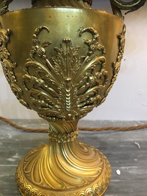 Lot 33 - A George III ormolu three-light candelabrum