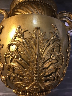 Lot 33 - A George III ormolu three-light candelabrum
