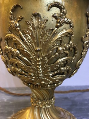 Lot 33 - A George III ormolu three-light candelabrum