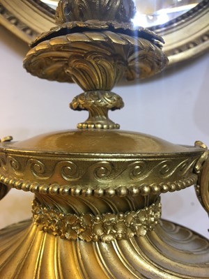 Lot 33 - A George III ormolu three-light candelabrum