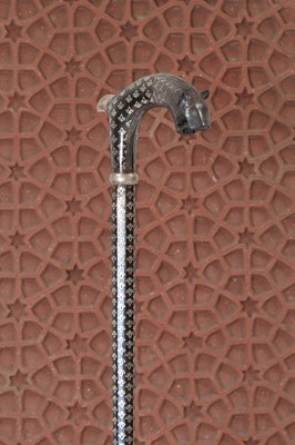Lot 72 - A niello-work sword stick
