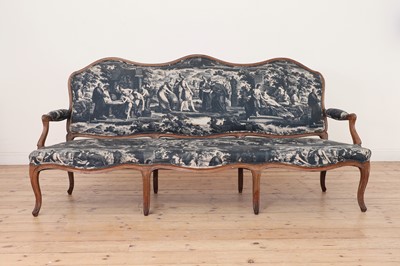 Lot 507 - A French transitional-style oak-framed canapé