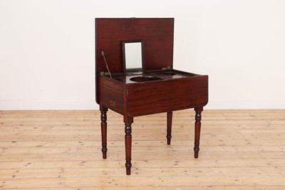 Lot 429 - A Regency mahogany campaign metamorphic Pembroke table