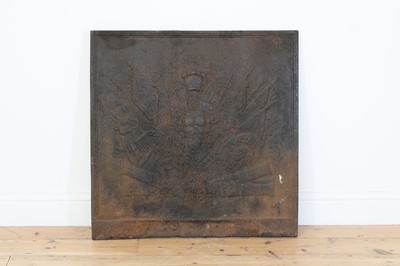 Lot 163 - A cast iron fireback