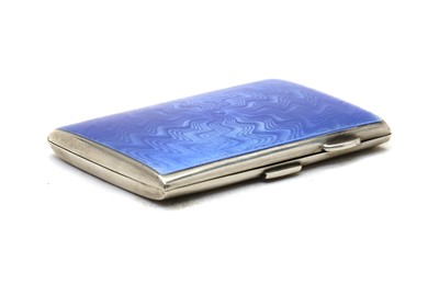 Lot 29 - An Art Deco guilloche enamelled silver cigarette case
