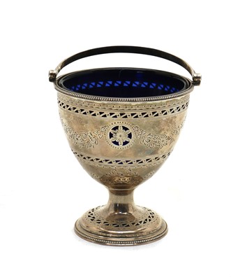 Lot 37 - A George III silver swing-handled sugar bowl