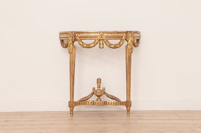 Lot 515 - A Gustavian giltwood console