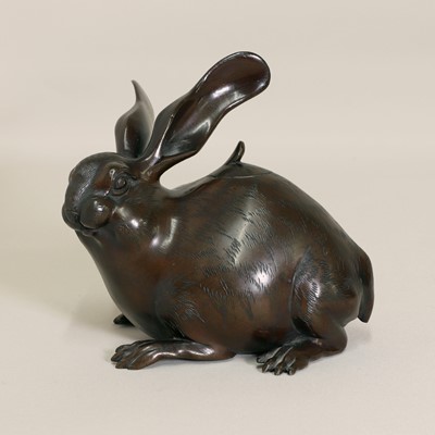 Lot 208 - A Japanese bronze okimono