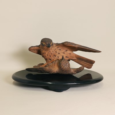 Lot 231 - A Japanese wood okimono