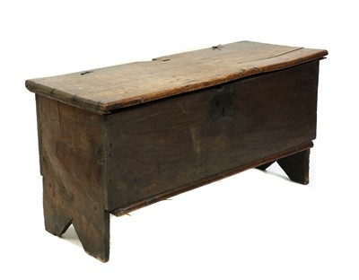Lot 456 - An oak six plank coffer