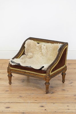 Lot 119 - A good Louis XVI-style giltwood footstool or dog bed
