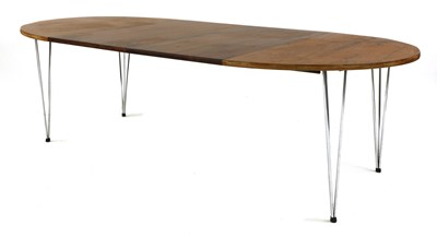 Lot 213 - A Norwegian extending rosewood dining table