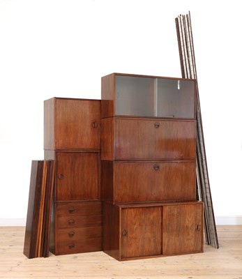 Lot 237 - A Danish rosewood modular wall system