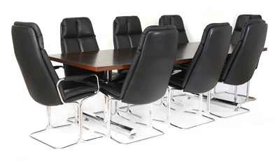 Lot 402 - A Pieff rosewood ‘Eleganza’ dining table and eight chairs