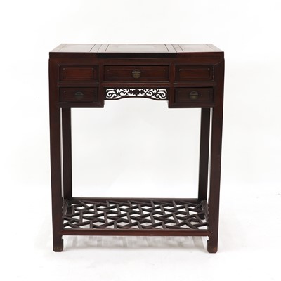 Lot 160 - A Chinese hardwood dressing table