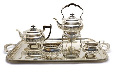 Lot 57 - A George V silver tea service