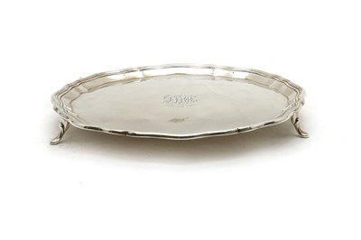 Lot 53 - An Edwardian silver salver