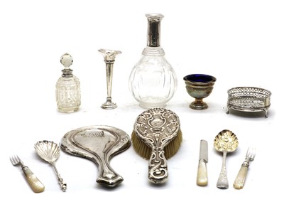Lot 49 - A Continental silver toddy ladle