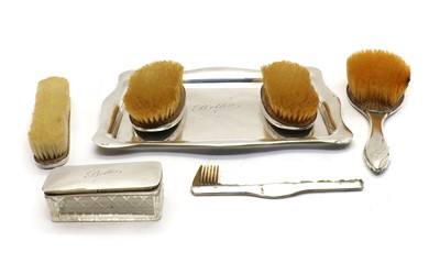 Lot 56 - A modern silver dressing table set