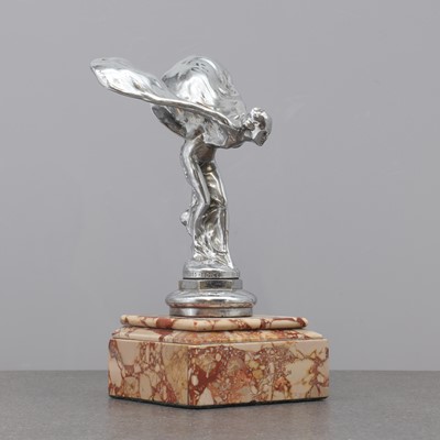 Lot 194 - A nickel-plated bronze Rolls Royce 'Spirit of Ecstasy' car mascot
