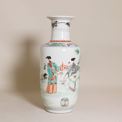 Lot 344 - A Chinese famille verte vase