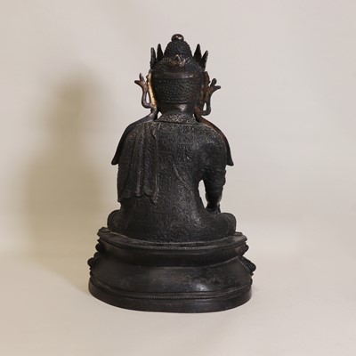 Lot 88 - A Chinese bronze bodhisattva