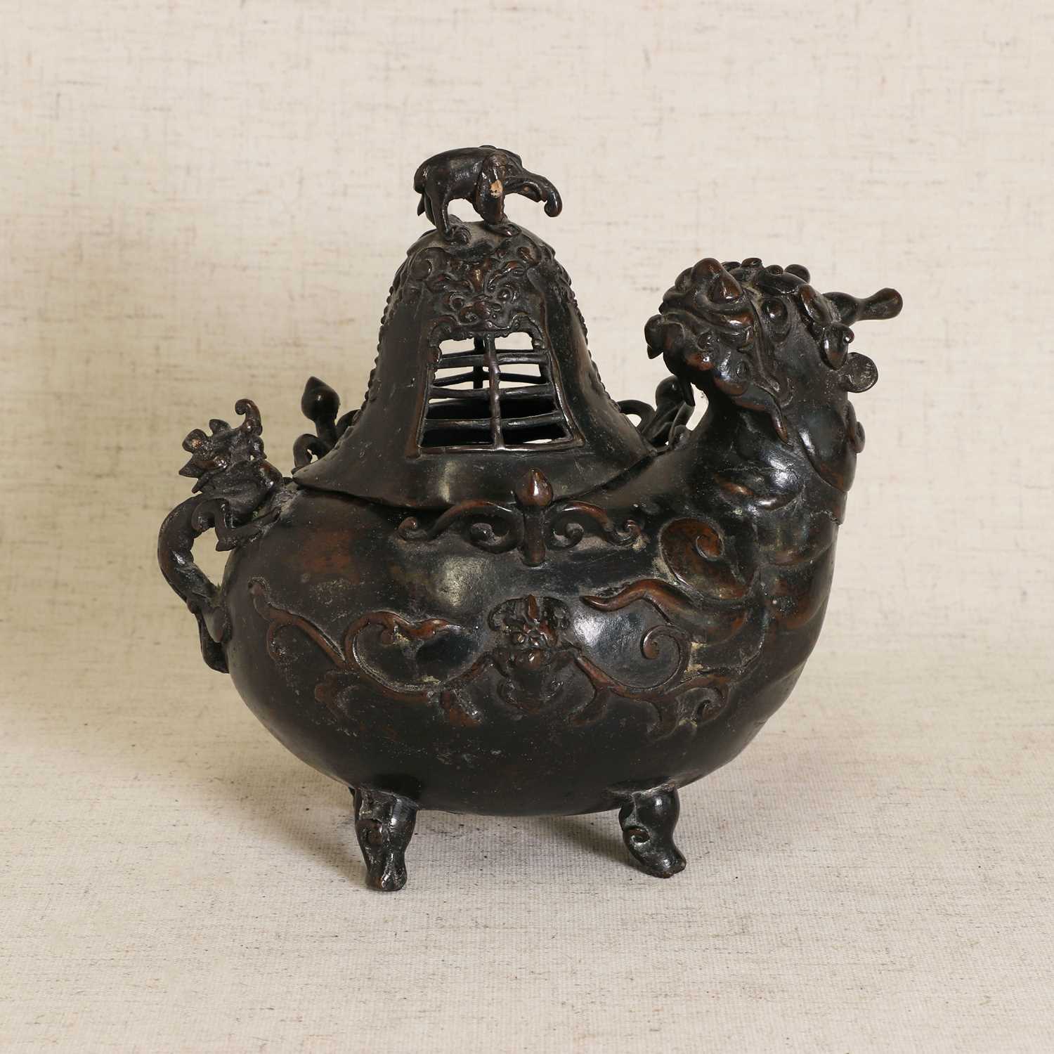 Lot 83 - A Chinese bronze censer
