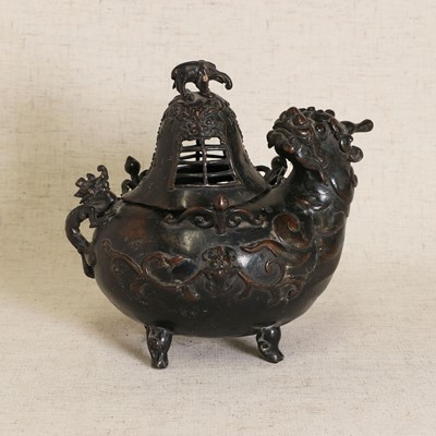 Lot 83 - A Chinese bronze censer