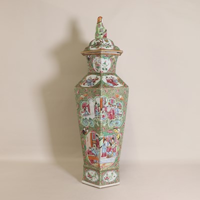 Lot 40 - A Chinese Canton enamelled famille rose vase and cover