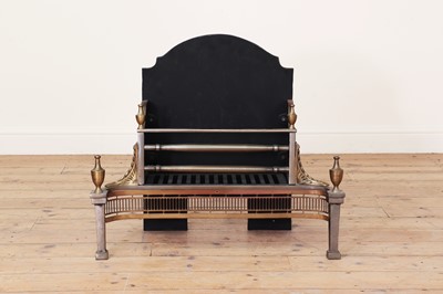 Lot 629 - A George III-style steel fire grate