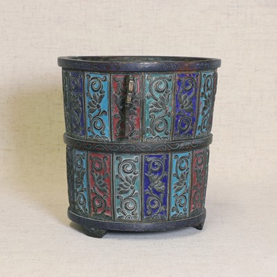 Lot 95 - A Chinese cloisonné planter