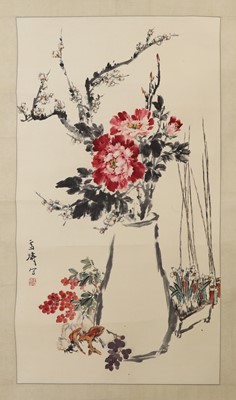 Lot 124 - A Chinese gouache painting