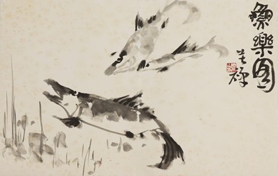 Lot 128 - A collection of six Chinese gouache paintings