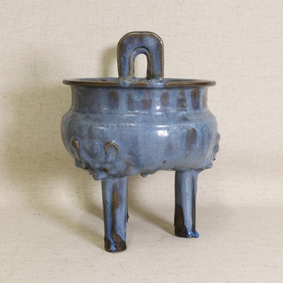 Lot 56 - A Chinese Shiwan ware censer