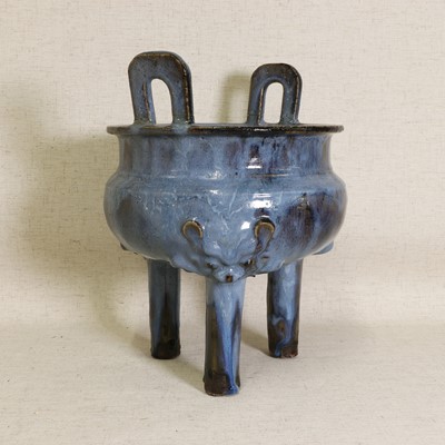 Lot 56 - A Chinese Shiwan ware censer