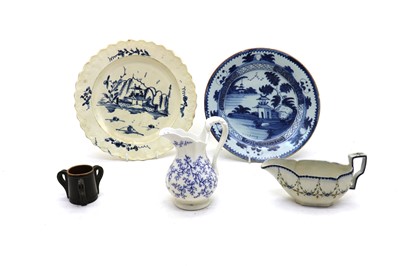Lot 71 - A blue and white Pearlware plate