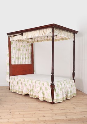 Lot 394 - A George III-style mahogany tester bed