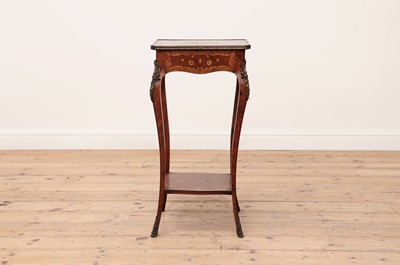 Lot 379 - A French Transitional-style marquetry table