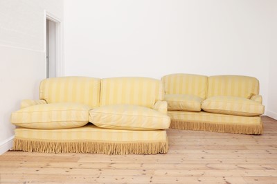 Lot 393 - A pair of sofas in the style of Howard & Sons