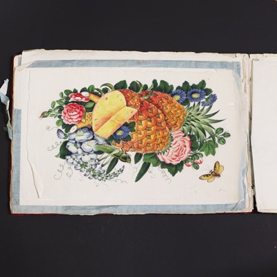 Lot 123 - A Chinese pith paper painting album